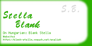 stella blank business card